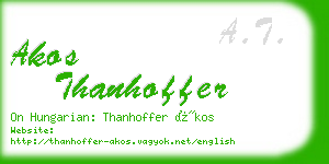 akos thanhoffer business card